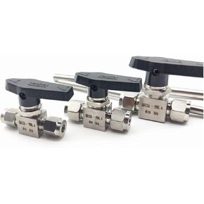 Stainless Steel Double Ferrule Ball Valve 6mm 8mm 10mm 1/8" 1/4" 3/8" Straight-Through Switching Valve(304,8MM) in Kuwait