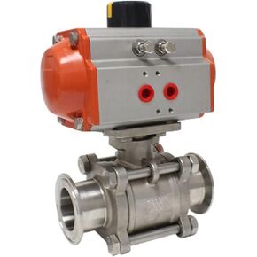 DN15 الفولاذ المقاوم للصدأ ثلاث قطع صمام كروي عالي المنصة ثلاثي المشبك الطويق نوع الكرة صمام اسطوانة مزدوجة التمثيل in Kuwait