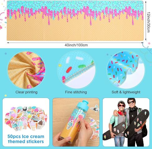 74 Pack Baseball Ice Cream Drip Party Favor Bulk 12 Pcs 17 oz Ice Cream Drip Water Bottles 12 Pcs 40"x12" Baseball Cooling Towels 50 DIY Stickers for Sport Fan Team Gift in Saudi Arabia