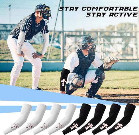 Shyyween 4 أزواج من أكمام الذراع المتقاطعة للبيسبول وأكمام صلاة البيسبول وأكمام الذراع الضاغطة الدينية هدية الإيمان للشباب in Kuwait