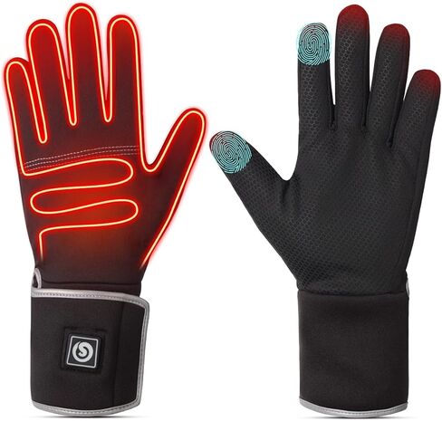 SAVIOR HEAT Heated Glove Liners for Men Women, Rechargeable Battery Electric Heated Gloves, Winter Warm Glove Liners, Thin Gloves Riding Ski Snowboarding Hiking Cycling Hand Warmers in Saudi Arabia