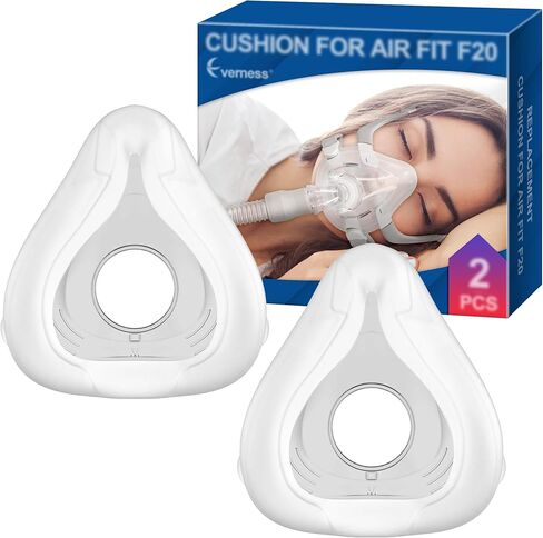عبوتان من الوسائد البديلة (S) لـ AirFit F20، FSA/HSA مؤهلة، ختم موثوق به وملاءمة أكثر نعومة، متوافقة مع الإطار الأصلي، مستلزمات بديلة ذات قيمة رائعة ومتينة من Everness (S) in Kuwait