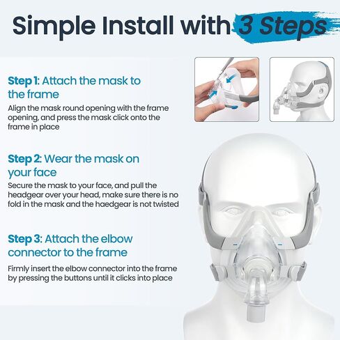 عبوتان من الوسائد البديلة (S) لـ AirFit F20، FSA/HSA مؤهلة، ختم موثوق به وملاءمة أكثر نعومة، متوافقة مع الإطار الأصلي، مستلزمات بديلة ذات قيمة رائعة ومتينة من Everness (S) in Kuwait