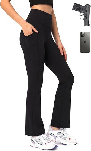 Lilcreek Women's Concealed Carry Leggings Gun Holster with Side Pockets,Concealment Compression Universal Yoga Pants in Saudi Arabia
