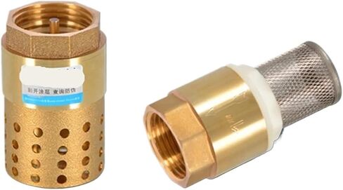 1 Piece 1/2" 3/4" 1" 2" BSPP Internal Thread Brass Check Valve Check Valve with Steel Filter DN15 DN25 DN40 for Water Pump(1 Copper) in Kuwait