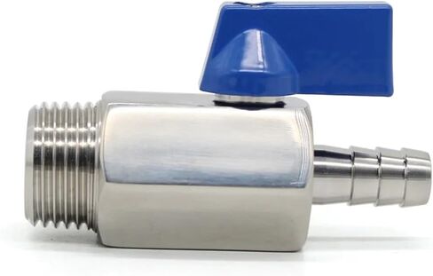 1PCS mini Ball Valve 1/8 1/4 3/8 1/2 to 7mm 10mm 8mm 12mm Pipe Tower Adapter Internal Thread External Thread 304 Two-Way Ball Valve(1/2",7MM_Male) in Kuwait