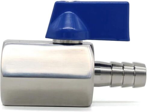 1PCS mini Ball Valve 1/8 1/4 3/8 1/2 to 7mm 10mm 8mm 12mm Pipe Tower Adapter Internal Thread External Thread 304 Two-Way Ball Valve(1/2",7MM_Male) in Kuwait