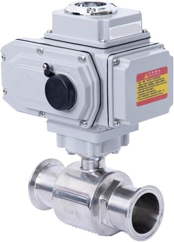 1PCS 38mm 2-Way high Platform Ball Valve Stainless Steel Q911F-16P Three-clamp Ferrule Ball Valve(24VDC) in Saudi Arabia