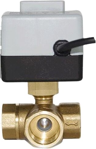 1PCS 3/4" Brass Ball Valve 3-Wire Two-Control Actuator AC220V 3-Way with Manual Switch in Kuwait