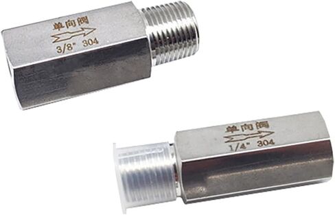 2pcs 1/8" 1/4" 3/8" 1/2" 3/4" 1" Male to Female Thread Check Valve 304 Stainless Steel One Way Valve(1",in and Out) in Kuwait