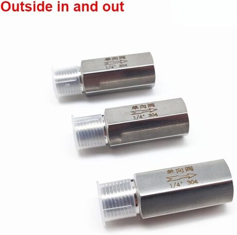 2pcs 1/8" 1/4" 3/8" 1/2" 3/4" 1" Male to Female Thread Check Valve 304 Stainless Steel One Way Valve(1",in and Out) in Kuwait