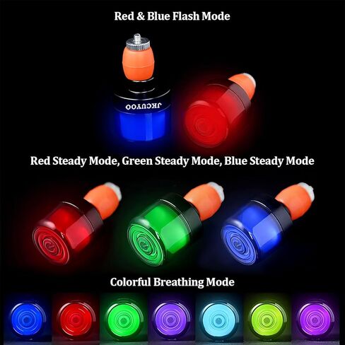 2 PCS Bike Handlebar Light,7 Colors 5 Modes Bicycle Handlebar End Light for Night Ride,Mini Bike Lights,Rechargeable Bike Lights for 0.59in-0.9in Diameter Handlebar in Kuwait
