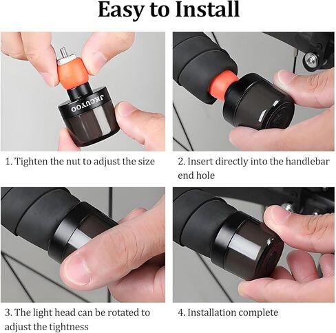 2 PCS Bike Handlebar Light,7 Colors 5 Modes Bicycle Handlebar End Light for Night Ride,Mini Bike Lights,Rechargeable Bike Lights for 0.59in-0.9in Diameter Handlebar in Kuwait