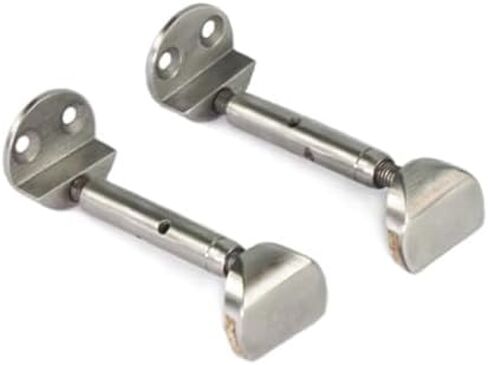 Titanium Chinrest Clamps, Chinrest Screws in Titanium Bright and Gun Gray, British Style, for Viola (Bright) in Kuwait