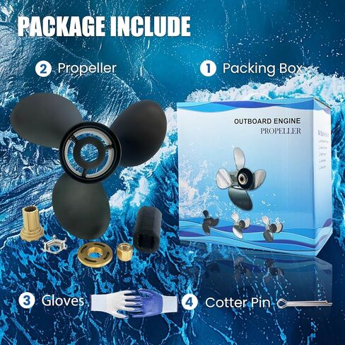 Upgrade OEM 14 1/4x21 Aluminum Boat Outboard Propeller for Mercury Engines 90HP 135HP 175HP 220HP 225HP 250HP 300HP,15 Spline Tooth,RH in Saudi Arabia