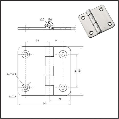 باب خزانة بمفصلة من الفولاذ المقاوم للصدأ 304 غير متماثل قطعة واحدة in Kuwait