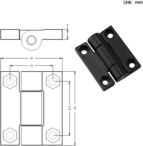 0.3N.m سبائك الزنك عزم دوران مربع التخميد سميكة رمح المفصلي 1 قطعة in Kuwait