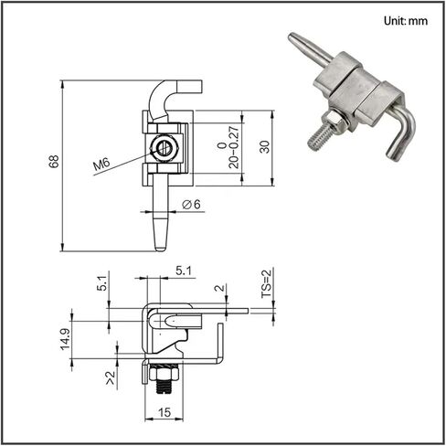 مفصلة من الفولاذ المقاوم للصدأ قابلة للفصل قطعة واحدة in Kuwait