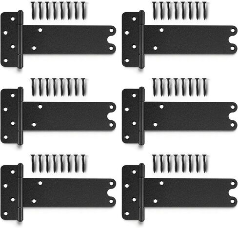 مفصلات أبواب مقاس 8 بوصات، مفصلات بوابة شديدة التحمل بسعة 300 رطل، 6 مفصلات بوابة سقيفة على شكل حرف T، مفصلات سوداء غير لامعة، باب الحظيرة، أبواب سقيفة، مقاومة للصدأ، متينة (8 بوصات - 6 قطع - أسود غير لامع) - في انتظار الحصول على براءة اختراع in Kuwait