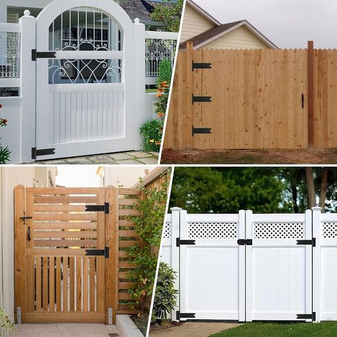 مفصلات أبواب مقاس 8 بوصات، مفصلات بوابة شديدة التحمل بسعة 300 رطل، 6 مفصلات بوابة سقيفة على شكل حرف T، مفصلات سوداء غير لامعة، باب الحظيرة، أبواب سقيفة، مقاومة للصدأ، متينة (8 بوصات - 6 قطع - أسود غير لامع) - في انتظار الحصول على براءة اختراع in Kuwait