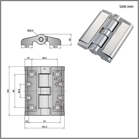 مفصلات سميكة من سبائك الزنك شديدة التحمل قطعة واحدة in Kuwait
