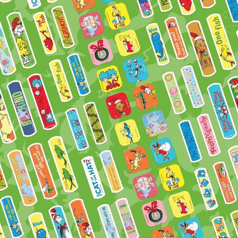 ضمادات دكتور سوس، 3 أحجام متنوعة 100 قيراط | ضمادات لاصقة مرنة للجروح البسيطة والخدوش والحروق. ارتداء مثل الملصقات. فكرة هدية عظيمة للأطفال. in Kuwait