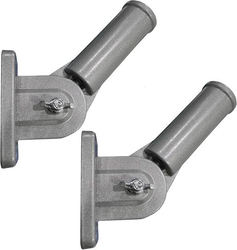 Aluminum Wall Mount Flag Pole Bracket Adjustable Flag Holder, Multi-Position 1 inch (Pack of 1,Shiny Black) in Saudi Arabia