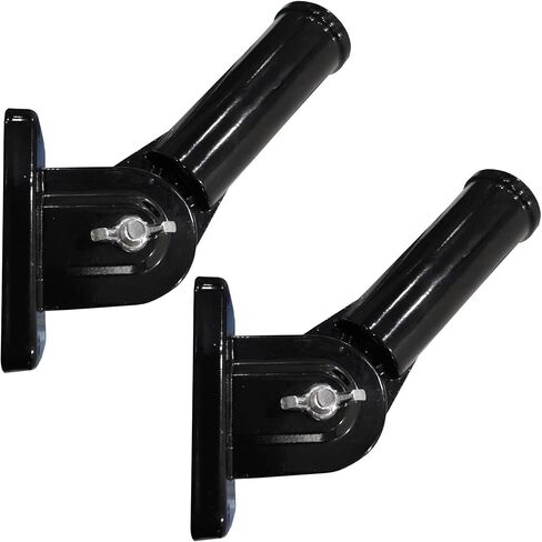 Aluminum Wall Mount Flag Pole Bracket Adjustable Flag Holder, Multi-Position 1 inch (Pack of 1,Shiny Black) in Saudi Arabia