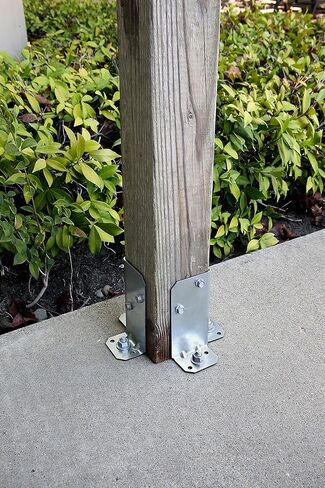 قاعدة عمود التحديثية المجلفنة من Simpson Strong-Tie RPBZ RPBZ ZMAX لمزدوج 2x4 (عبوة من 12 قطعة) in Kuwait