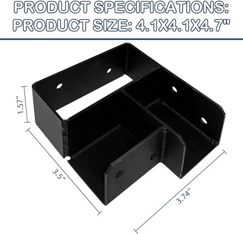 مجموعة أقواس منضدة العمل، 4 قطع دعامة زاوية لطاولة العمل شديدة التحمل للخشب 2 × 4 (1.5 بوصة × 3.5 بوصة فعليًا)، دعامات زاوية قائمة ثلاثية الاتجاهات لطاولة العمل المخصصة DIY in Kuwait