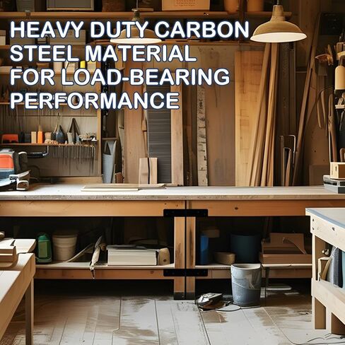 مجموعة أقواس منضدة العمل، 4 قطع دعامة زاوية لطاولة العمل شديدة التحمل للخشب 2 × 4 (1.5 بوصة × 3.5 بوصة فعليًا)، دعامات زاوية قائمة ثلاثية الاتجاهات لطاولة العمل المخصصة DIY in Kuwait