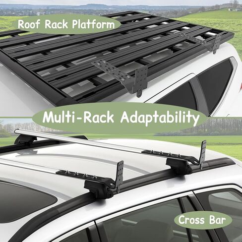 TOPOWN 2PCS المظلة تصاعد بين قوسين لرف سقف السيارة، حامل سقف المظلة قوس على شكل حرف L، المظلة جبل بين قوسين يناسب 180 المظلة / 270 المظلة، المظلة تصاعد قوس لشريط الصليب الثقيلة in Kuwait