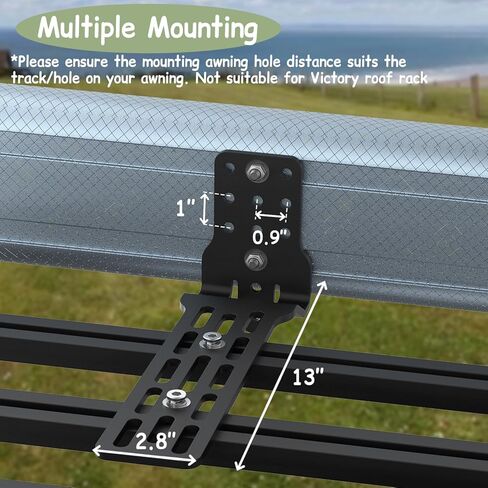 TOPOWN 2PCS المظلة تصاعد بين قوسين لرف سقف السيارة، حامل سقف المظلة قوس على شكل حرف L، المظلة جبل بين قوسين يناسب 180 المظلة / 270 المظلة، المظلة تصاعد قوس لشريط الصليب الثقيلة in Kuwait