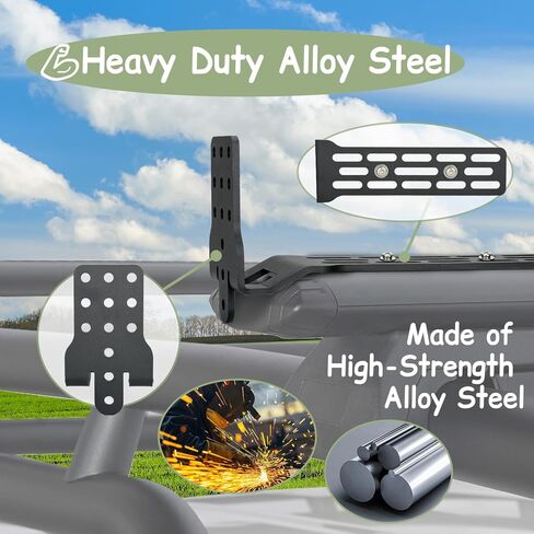 TOPOWN 2PCS المظلة تصاعد بين قوسين لرف سقف السيارة، حامل سقف المظلة قوس على شكل حرف L، المظلة جبل بين قوسين يناسب 180 المظلة / 270 المظلة، المظلة تصاعد قوس لشريط الصليب الثقيلة in Kuwait