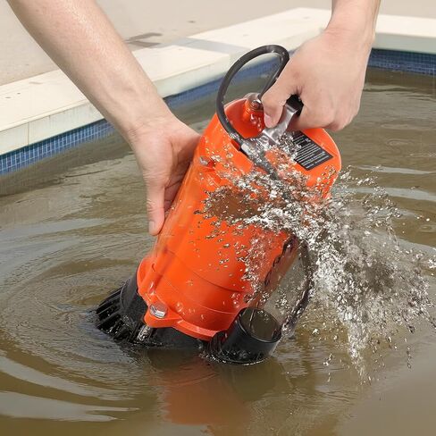 VEVOR 1/2 HP Submersible Trash Pump, 2000 GPH, 120V Cast Iron Submersible Sump Sewage Pump with 2 in Discharge, 39 ft Max Lift, Drain Dirty Clean Water, for Pools, Garden, Pond, Basement, Flooded Area in Saudi Arabia