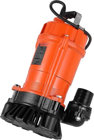 VEVOR 1/2 HP Submersible Trash Pump, 2000 GPH, 120V Cast Iron Submersible Sump Sewage Pump with 2 in Discharge, 39 ft Max Lift, Drain Dirty Clean Water, for Pools, Garden, Pond, Basement, Flooded Area in Saudi Arabia