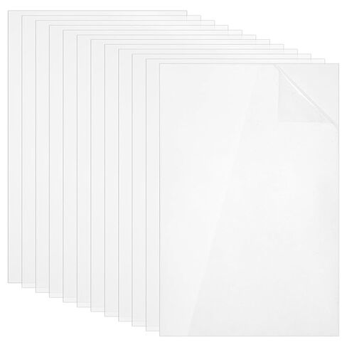 MAYJOYDIY 12 Pack Clear ABS Plastic Sheet, 11.8" x 7.9" x0.02" Transparent Thin Plastic Borad, Flexible Cuttable Bendable DIY Sheets for Jewelry Making Art Projects Picture Frames Painting in Saudi Arabia