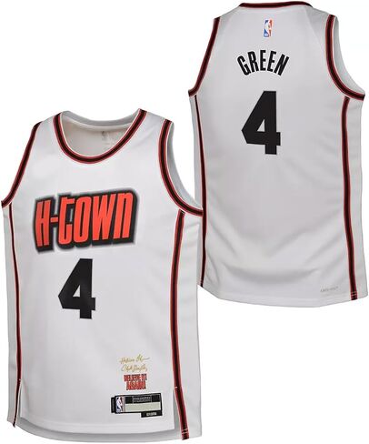 Outerstuff Jalen Green Houston Rockets رقم 4 اسم اللاعب ورقم قميص Swingman in Saudi Arabia