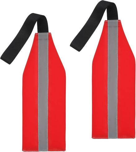 Thinp 2 Pcs Kayak Flag, Reflective Red Flag for Truck Loads High Visibility Reflective Safety Flags for Trucks Travel Red Tow Trailer Flags for Kayak Accessories Canoe Boat in Saudi Arabia