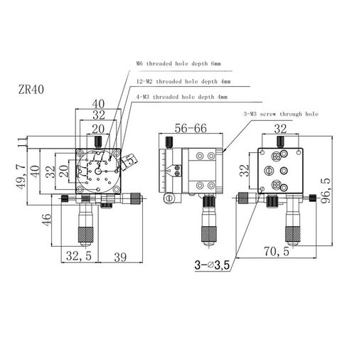 ZR40 high-Precision Optical Displacement Precision Manual Lifting + Rotating Platform in Saudi Arabia