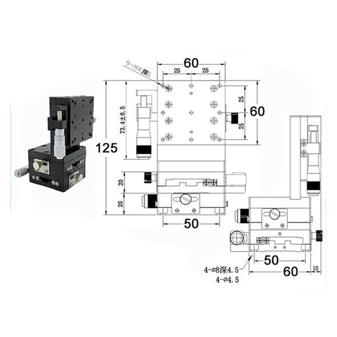 SEMXYZ60AS Cross Lifting Slide Precision fine-Tuning Three-axis, Accuracy 0.01mm in Kuwait