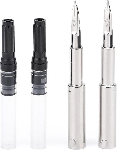 2PCS Jinhao 10 Fountain Pen Nib Section Set for Replacement, Iridium Stainless Fine Nib with 5.5mm Diameter Ink Converter Set in Saudi Arabia