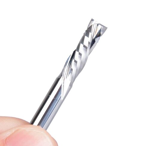 6X25mm دوامة كربيد مطحنة أداة القواطع حتى أسفل قطع اثنين من المزامير CNC راوتر بت ضغط الخشب نهاية القاطع بت in Saudi Arabia