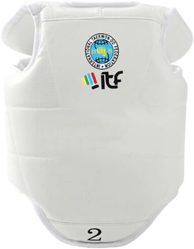 Taekwondo Karate Martial Arts TKD Body Protector Reversible Chest Guard Protector Abdominal Protector for Training 3# in Saudi Arabia