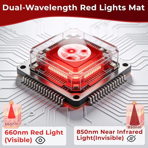 بساط العلاج بالضوء الأحمر، مصابيح LED 2 في 1 (660 نانومتر و850 نانومتر) in Kuwait