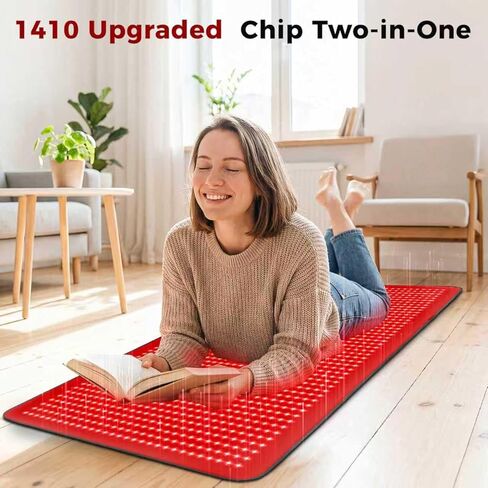 Full Body Red Light Therapy Mat, 2in1 LEDs (660nm& 850nm) Red Light Therapy Blanket, 76.8" x 33.4" Premium Material, Adjustable Timer & Intensity in Saudi Arabia