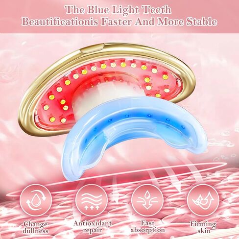 جهاز تكبير الشفاه - 2 في 1 لتفتيح الشفاه والأسنان وتقليل تجاعيد الشفاه، جهاز تكبير الشفاه السريع للنساء (ذهبي) in Kuwait