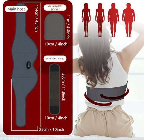 جهاز العلاج بالضوء الأحمر للصدر - 130 مصباح LED 660 نانومتر، تدليك بالاهتزاز، 3 مستويات للحرارة (95 درجة فهرنهايت / 104 درجة فهرنهايت / 113 درجة فهرنهايت) - تخفيف آلام الثدي والتهابه in Kuwait