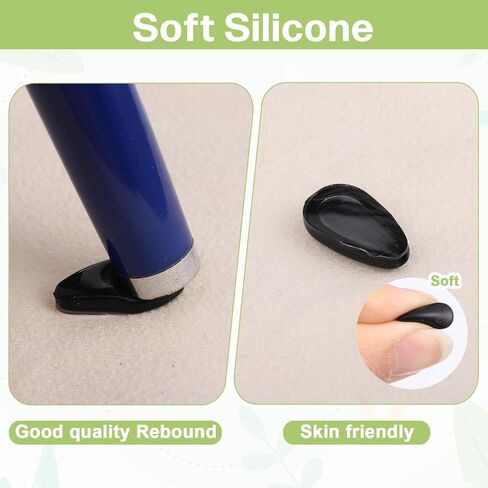 Adhesive Silicone Anti Slip Glasses Nose Pads Stick On, 3.2mm Thick Glasses Nose Grips Non Slip with Air Bag for Sunglasses Reading (10 Pairs, Black) in Saudi Arabia