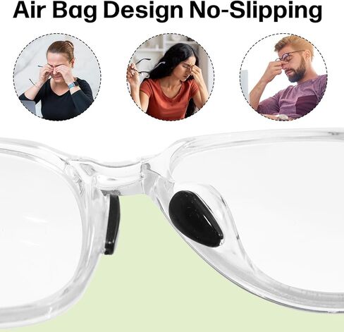 Adhesive Silicone Anti Slip Glasses Nose Pads Stick On, 3.2mm Thick Glasses Nose Grips Non Slip with Air Bag for Sunglasses Reading (10 Pairs, Black) in Saudi Arabia